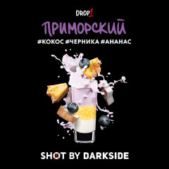 Табак для кальяна Darkside Shot Приморский Шейк (Черника, Кокос, Ананас) 30 гр